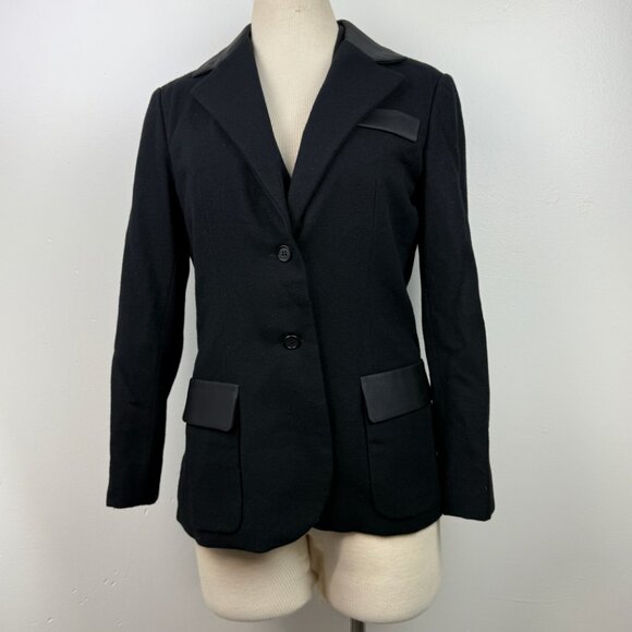 Vintage Albert Capraro 2-Piece Vest & Blazer Set Black Wool? Size 8 - Picture 2 of 14